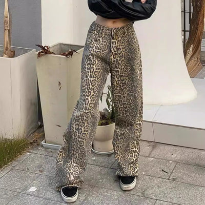 Ellinor - Jeans mit Leopardenmuster