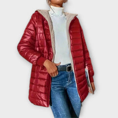 Carolin – Lässige Winterjacke für Damen in Rot