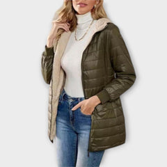 Carolin – Lässige Winterjacke für Damen in Armeegrün