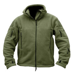 Rollkragenjacke mit mehreren Taschen in Armeegrün