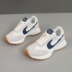 Damen Sportliche Sneakers im urbanen Retro-Design mit dämpfender Sohle in Beige