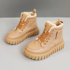 Damen Winterschuhe mit kuscheligem Innenfutter und robustem Profil in Khaki