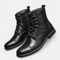 Martino™ | Elegante Herrenstiefel aus Kunstleder in Schwarz