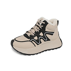Damen High-Top Sneakers mit samtigem Innenfutter und rutschfester Sohle in Schwarz