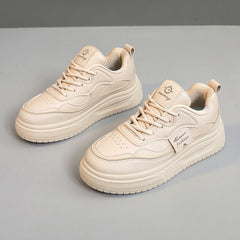 Damen modische chunky Sneakers mit atmungsaktivem Obermaterial und bequemer Dämpfung in Khaki