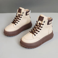 Damen Hohe Sneakers mit robustem Sohlendesign und Polsterung in Khaki