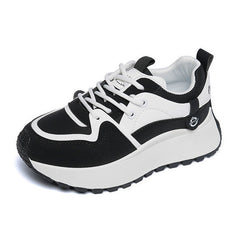 Damen Sportliche Chunky Sneakers mit hohem Tragekomfort und rutschfester Sohle in Schwarz