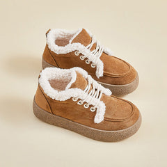 Damen Sneaker mit kuscheligem Innenfutter und dämpfender Laufsohle in Braun