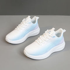 Damen Sportliche Lauf-Sneaker mit innovativem Dämpfungssystem in Weißblau