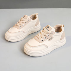 Damen modische Sneakers mit gepolsterter Laufsohle und atmungsaktiver Oberflächenstruktur in Khaki
