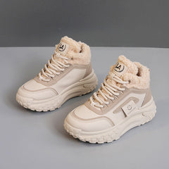 Damen isolierende High-Top Sneakers mit weichem Innenfutter und rutschfester Sohle in Khaki