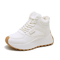 Damen Winter Sneaker mit kuscheligem Innenfutter und rutschfester Sohle in Beige