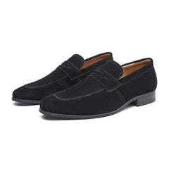Vittorio | Penny-Loafer aus Wildleder in Schwarz