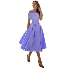 Hilf | Legeres, satiniertes Abendkleid für Damen in Lavendel