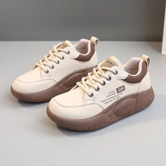 Damen Sportliche Sneakers mit dämpfender Laufsohle und modischem Design in Khaki