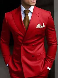 Herren Hochzeitsgast Anzug Slim Fit | Elegant & Modern in Rot