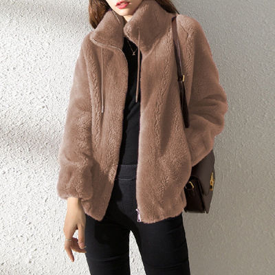 Modischer Damen-Teddy-Mantel | Warme