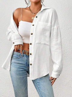 Kireliae - Hemd mit Button-down-Kragen in Weiß