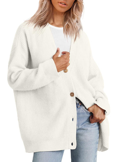 Damen-Strickjacke in Übergrößer | Gestreift
