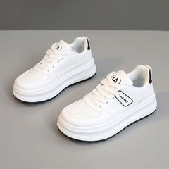 Damen Modische Chunky Sneakers mit dämpfender Laufsohle und atmungsaktivem Obermaterial in Schwarz
