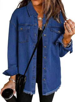 Helene™ | Zeitlose Jeansjacke für jeden Tag in Dunkelblau