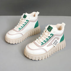 Damen High-Top Sneaker mit dämpfender Sohle und atmungsaktivem Design in Grün