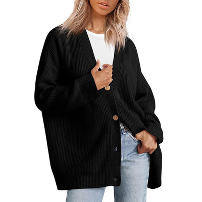 Damen-Strickjacke in Übergrößer | Gestreift