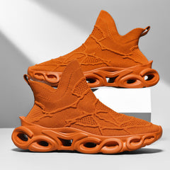 Damen Sportschuhe mit atmungsaktivem Strick-Obermaterial von in Orange