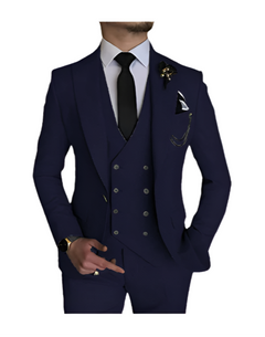 Stilvoller Hochzeitsgastanzug für Herren | Slim Fit in Marineblau