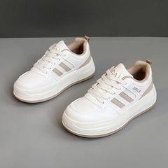 Damen modische Sneakers mit komfortabler Dämpfung und atmungsaktivem Obermaterial in Weiß