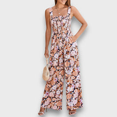 Seraphie – Floraler Jumpsuit in Braun