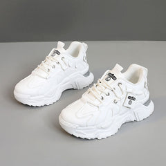 Damen Sportliche Chunky Sneakers mit atmungsaktiver Polsterung in Weiß
