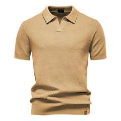 Ulrich – Strukturiertes Polo-Shirt in Beige