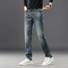 Milo | Retro Slim Fit Jeans in Blau