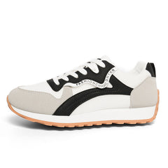 Damen Sportliche Freizeitschuhe mit atmungsaktiven Mesh-Einsätzen und dämpfender Laufsohle in Schwarz
