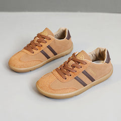Damen modische Sneakers mit rutschfester Sohle und atmungsaktiver Konstruktion in Dunkelbraun