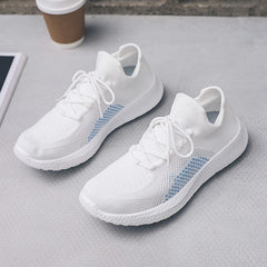 Damen Sportliche Sneakers mit atmungsaktivem Mesh-Obermaterial und flexiblem Fußbett in Weiß