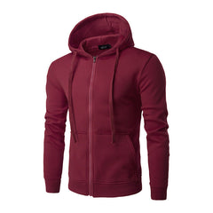 Damen Kapuzensweatjacke mit hochwertigem Fleece-Innenfutter und bequemem Schnitt in Weinrot