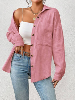 Kireliae - Hemd mit Button-down-Kragen in Hellrosa