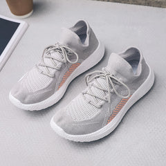 Damen Sportliche Sneakers mit atmungsaktivem Mesh-Obermaterial und flexiblem Fußbett in Grau