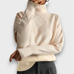 Dareen – Rollkragenpullover in Beige