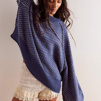 Damen LANGARM RUNDHALS PULLOVER | KOMFORTABEL, STILVOLL, VIELSEITIG
