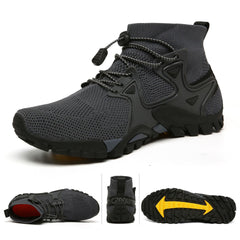 Damen Sportliche Wanderschuhe mit atmungsaktiver Mesh-Oberfläche und stabilisierenden Eigenschaften in Dunkelgrau