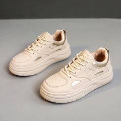 Damen modische Sneakers mit dämpfender Laufsohle und atmungsaktiver Konstruktion in Khaki