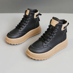 Damen Hohe Sneakers mit robustem Sohlendesign und Polsterung in Schwarz
