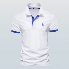Peter - Poloshirt in Weiß und Blau