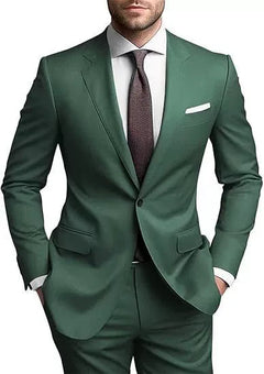 Herren Hochzeitsgast Anzug | Blazer und Hosen in Dark Green