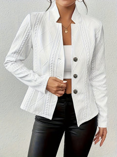 Sibylle™ Selbstbewusster Stil Blazer in Weiß