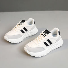 Damen Sportliche Chunky Sneakers mit atmungsaktiver Oberfläche und erstklassiger Dämpfung in Schwarz