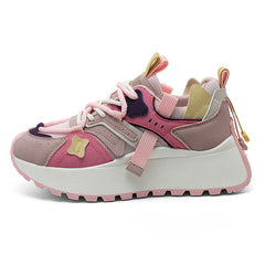 Damen modische Sneakers mit innovativem Design und atmungsaktivem Obermaterial in Pink